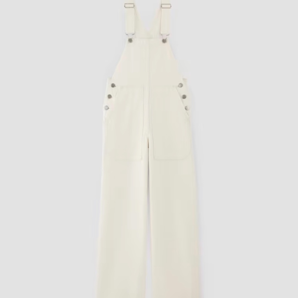 Everlane Gardener Overalls L (Bone/White)
